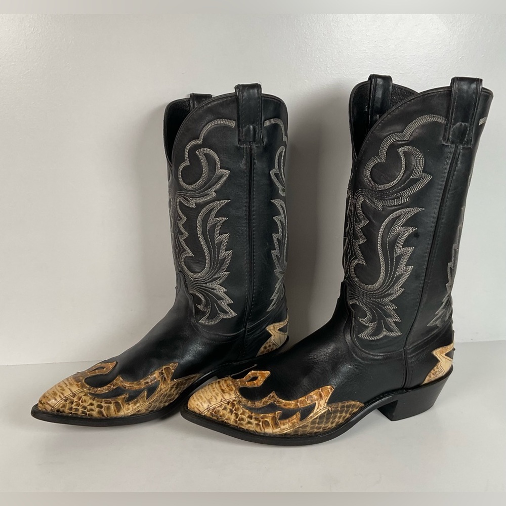 Dan Post for Code West Cowboy Boots | Python Snakeskin Tip | USA Made | 9 Wide